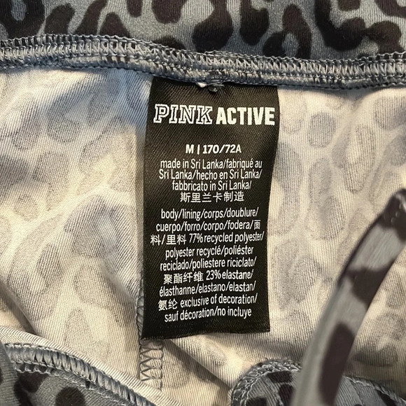 PINK Victoria’ Secret Black and Grey Leggings with Cinched Drawstring Waist - Picture 3 of 5